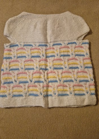 Kız Çocuk Pastel Renkli Örgü Süveter - Görsel 2