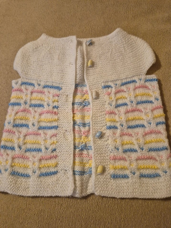 Kız Çocuk Pastel Renkli Örgü Süveter - Görsel 3