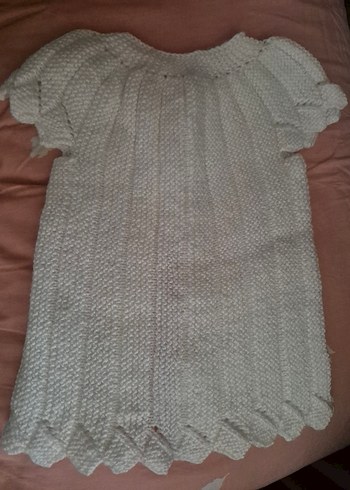 Kız Çocuk Beyaz Örgü Kolsuz Hırka - Görsel 3