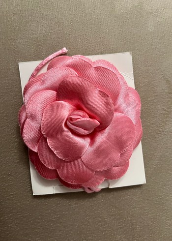 Pembe Çiçek kolye / choker - Görsel 6