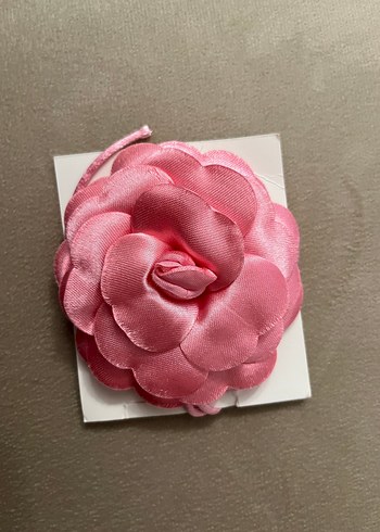 Pembe Çiçek kolye / choker - Görsel 5