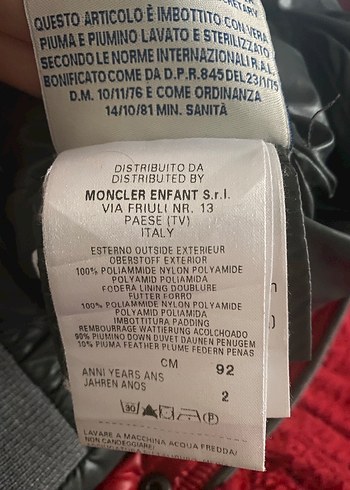 Orijinal Moncler Kapüşonlu Parlak Kırmızı Erkek Çocuk Mont - Görsel 7