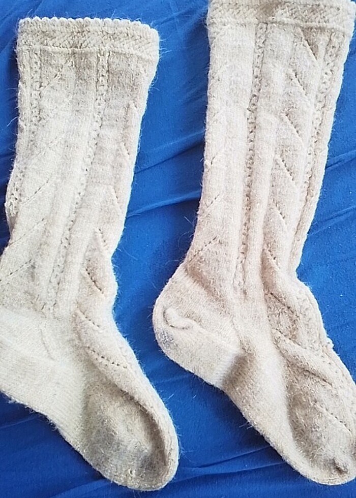 Tiftik çorap Dekor için anadolu işi hakiki yün el yapimi çorap - Görsel 2