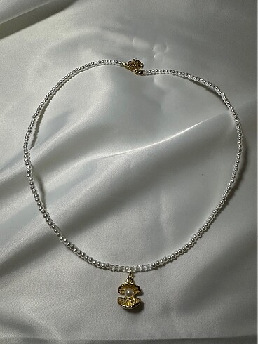Gold pearl kolye