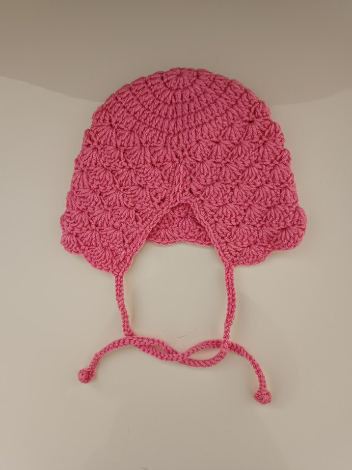 Pembe Örgü Lora Çocuk Bere - Görsel 2