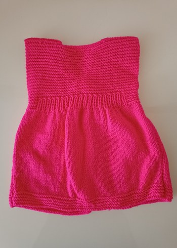 Kız Çocuk Pembe Kolsuz Örgü Yelek - Görsel 2