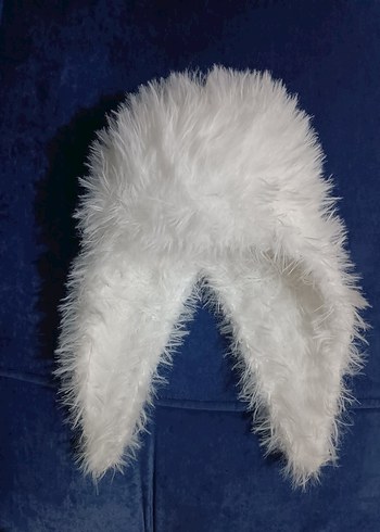 Bohem Beyaz Kadın Beyaz Kürk Şapka - Görsel 2