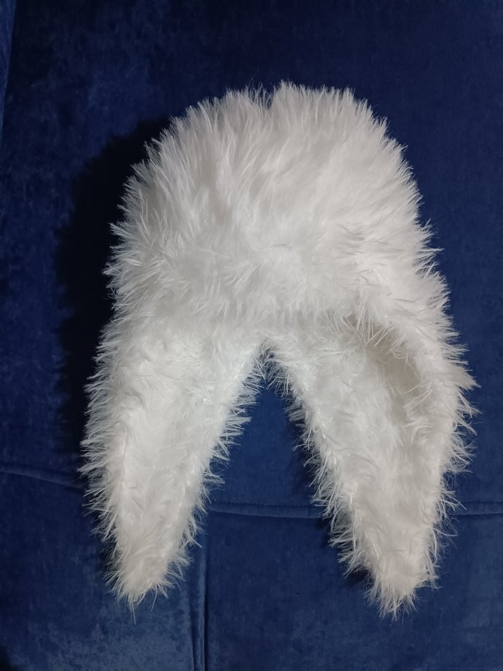 Bohem Beyaz Kadın Beyaz Kürk Şapka - Görsel 2