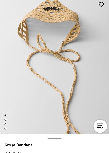 Beden camel Renk Prada Model Krose Bandana