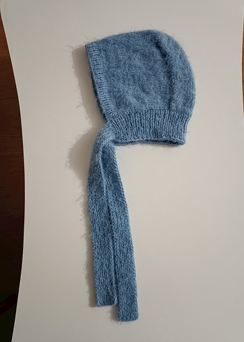 Mavi Pastel Örgü  Bere - Görsel 3