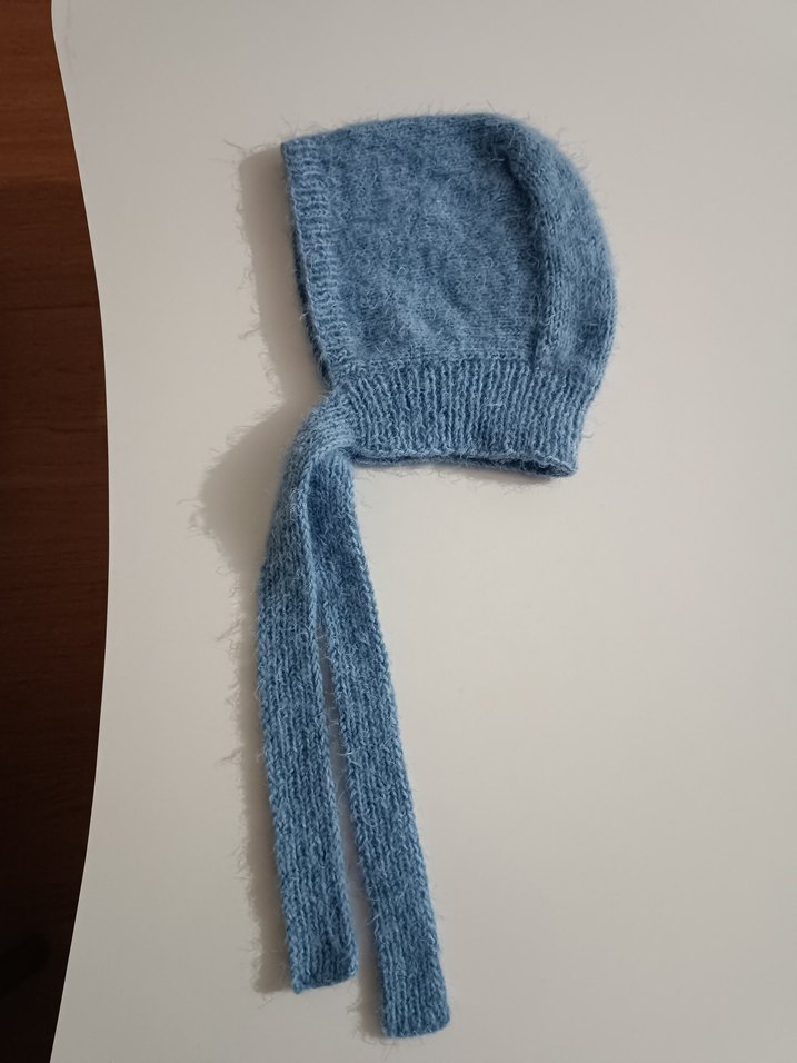 Mavi Pastel Örgü  Bere - Görsel 4