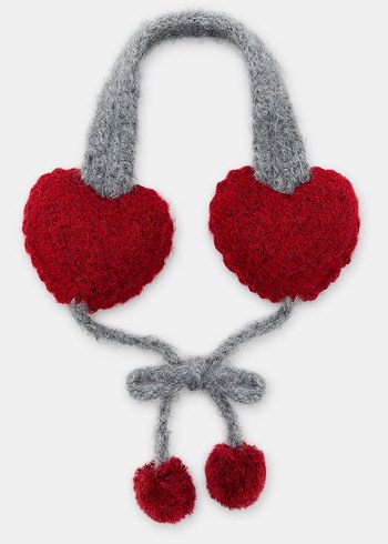 Zara Model Kalp Ponponlu Örgü Kulaklık - Görsel 5