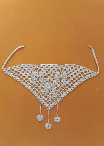 Zara Kelebekli File Bandana