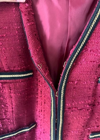 xl Beden bordo Renk MANGO Tüvitli Ceket