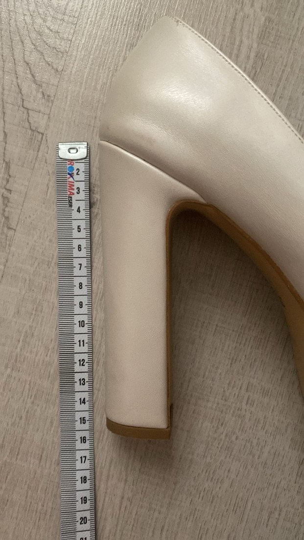 Beyaz Platform Topuklu Düz Kadın Abiye Ayakkabı - Görsel 4