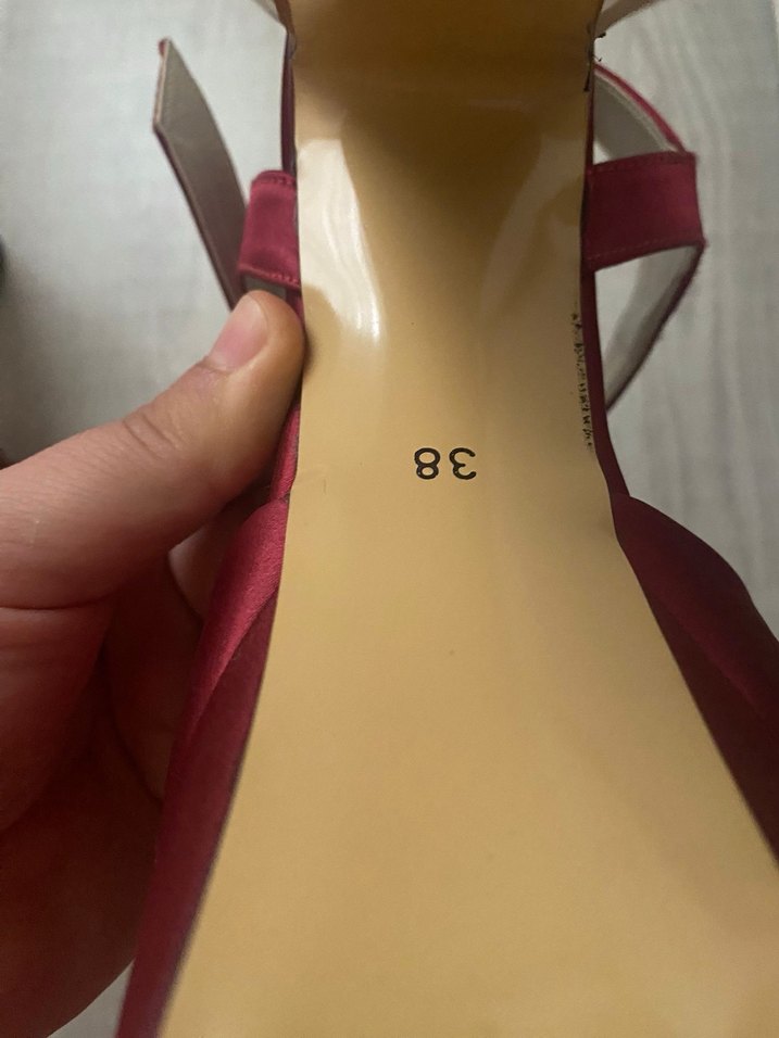 Bordo Platform Topuklu Kadın Abiye Ayakkabı - Görsel 3