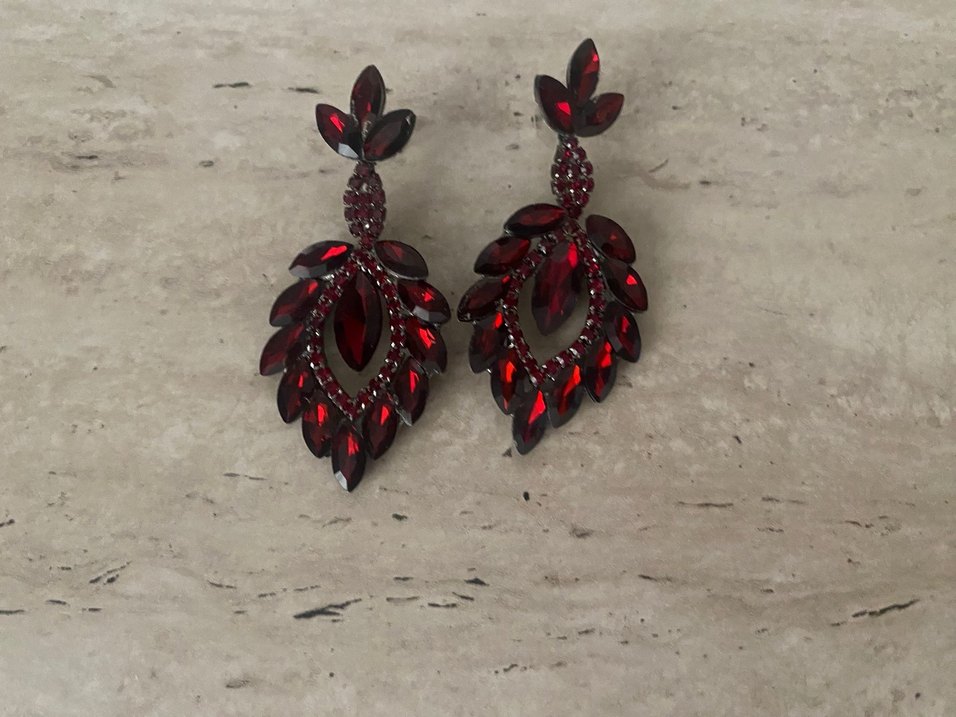 Bordo Payetli Vintage Kadın Saç Aksesuarı - Görsel 2