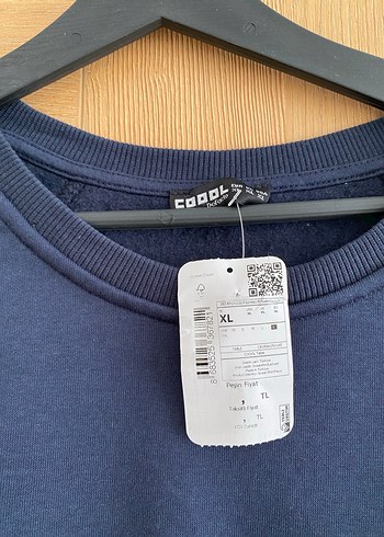 Mavi Gri Çizgili Rahat Kesim Kadın Sweatshirt - Görsel 3