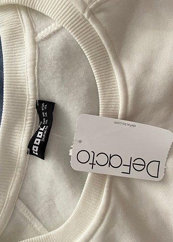 Siyah Çizgili Beyaz Kadın Sweatshirt - Görsel 6