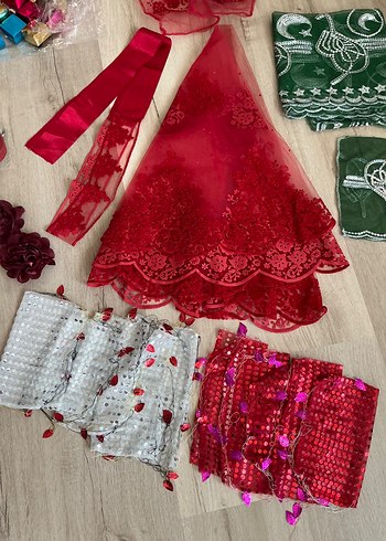 Beden kırmızı Renk kina gecesi Aksesuar Seti