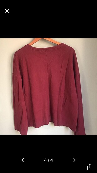 38 Beden bordo Renk Dilvin Bordo Kadın sweatshirt