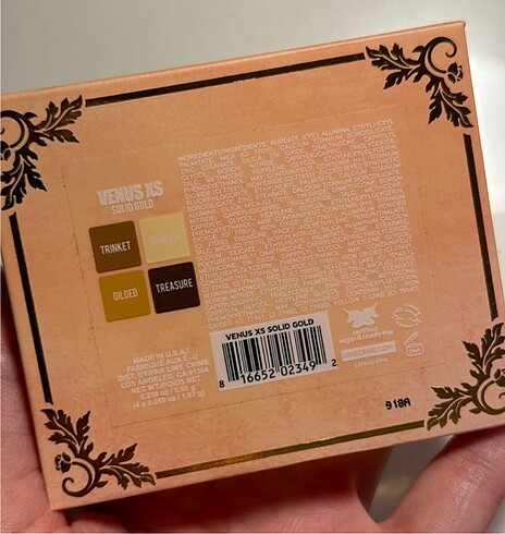 Beden Renk Lime Crime Far Paleti Venus XS