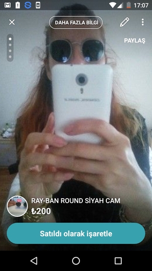 RAY-BAN ROUND SİYAH CAM