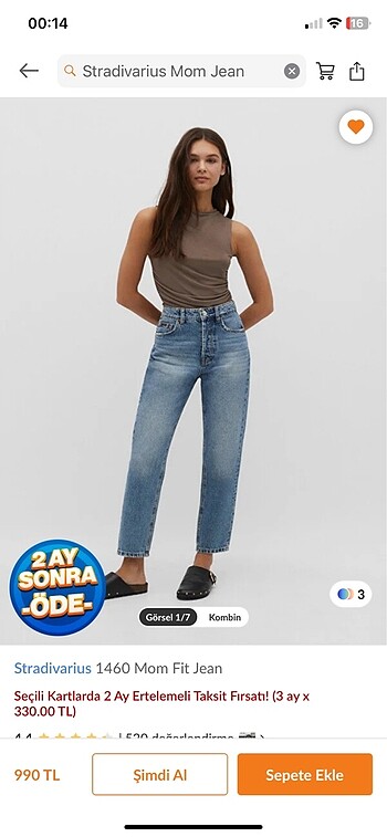 Stradivarius mom jean