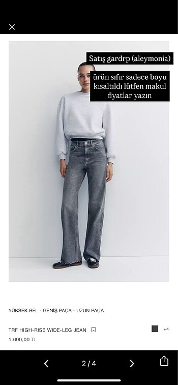Zara WIDE LEG TRF JEAN
