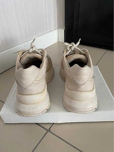 37 Beden ten rengi Renk Marjin bej kadın sneaker kalın taban