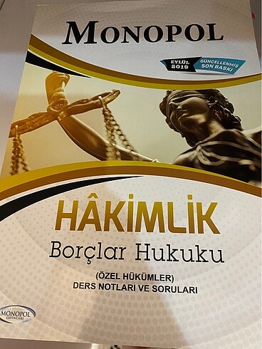 2019 basım monopol hakimlik borçlar hukuku kitabı