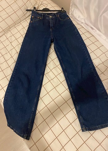 Kadın Koyu Mavi Normal Boy Denim Pantolon