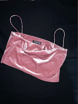 Pembe Kadife Crop Top