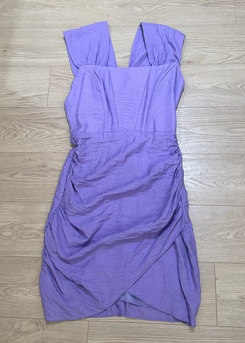 Balenli Lila Elbise - Görsel 7