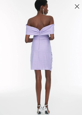 Balenli Lila Elbise - Görsel 5