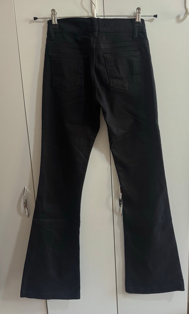 Siyah İspanyol paça Pantolon - Görsel 3