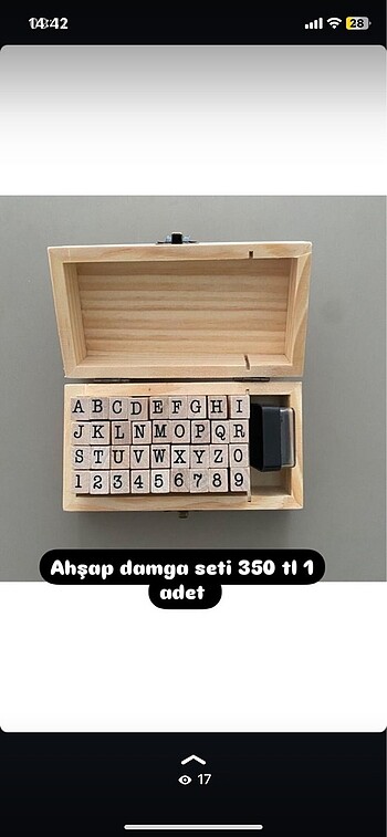 Ahşap damga seti