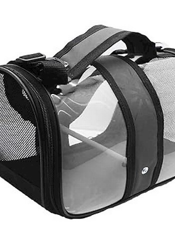 Siyah Şeffaf Kuş Taşıma Çantası - Görsel 3