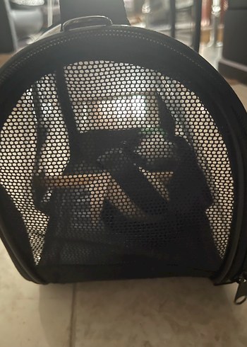 Siyah Şeffaf Kuş Taşıma Çantası - Görsel 5