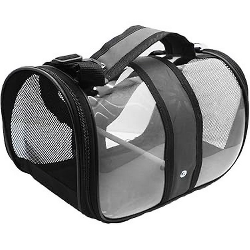 Siyah Şeffaf Kuş Taşıma Çantası - Görsel 3