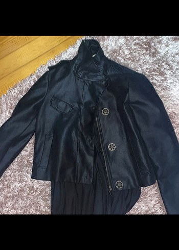 Siyah dik yaka Kadın Ceket - Görsel 2