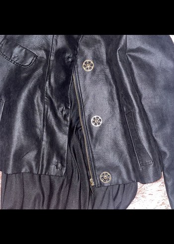 Siyah dik yaka Kadın Ceket - Görsel 4