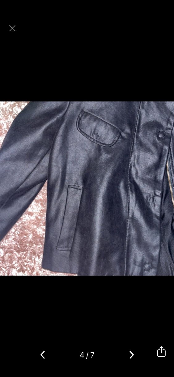 Siyah dik yaka Kadın Ceket - Görsel 3