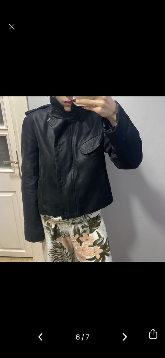 Siyah dik yaka Kadın Ceket - Görsel 5