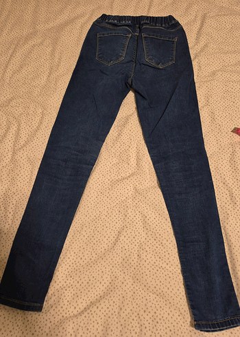 Kız Çocuk Yüksek Bel Kot Pantolon - Görsel 4