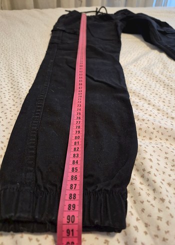 Siyah Kemerli Rahat Kesim Kadın Kot Pantolon - Görsel 4