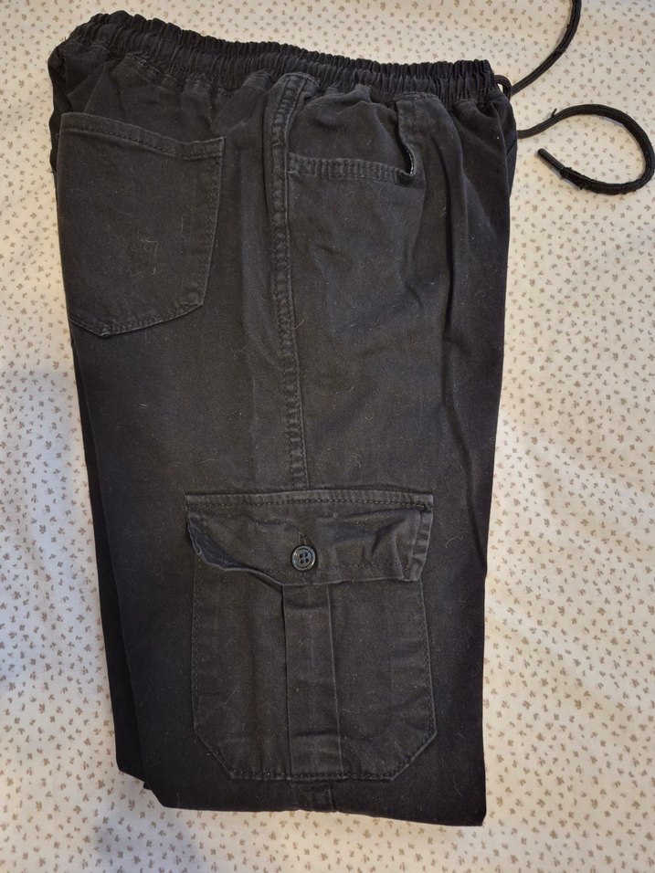 Siyah Kemerli Rahat Kesim Kadın Kot Pantolon - Görsel 2