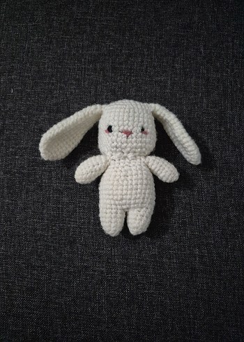 Beyaz Tavşan ve Renkli Ayı Peluş Oyuncak - Görsel 3