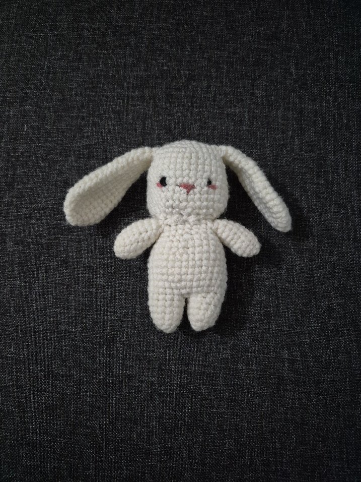 Beyaz Tavşan ve Renkli Ayı Peluş Oyuncak - Görsel 3