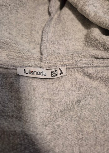 Gri Kapüşonlu Fermuarlı Kadın Sweatshirt - Görsel 3